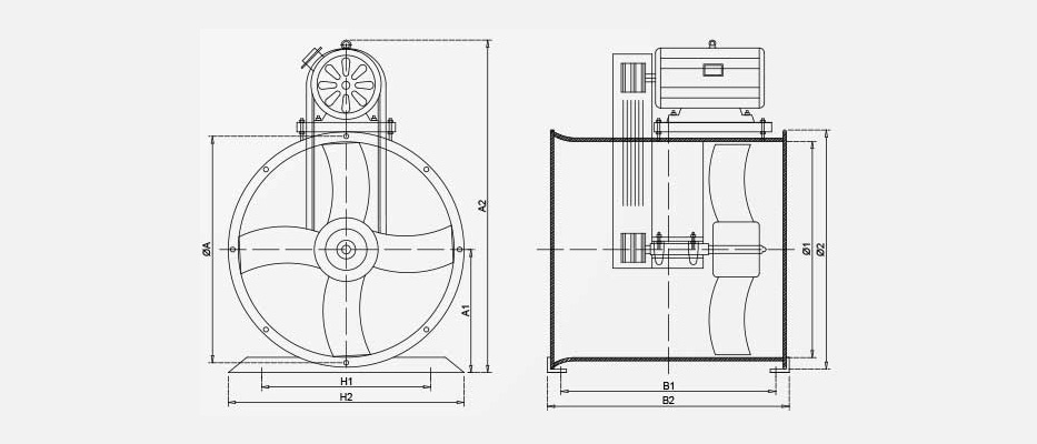 玻璃鋼外接（jiē）式軸流風機